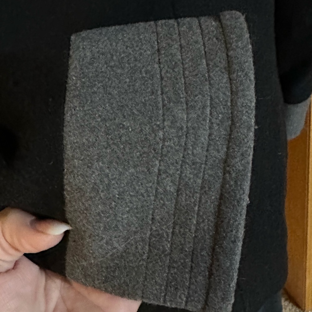 Color Block Pea Coat - Picture 8 of 9